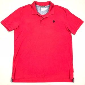 Brooks Brothers Mens 346 Red Fleece Polo Shirt Lrg